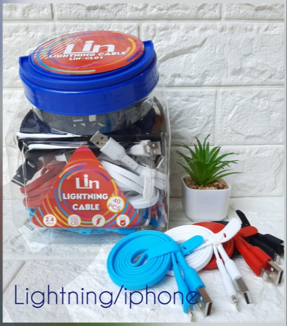 KABEL DATA LIN FLAT / GEPENG LIGHTNING/IPHONE